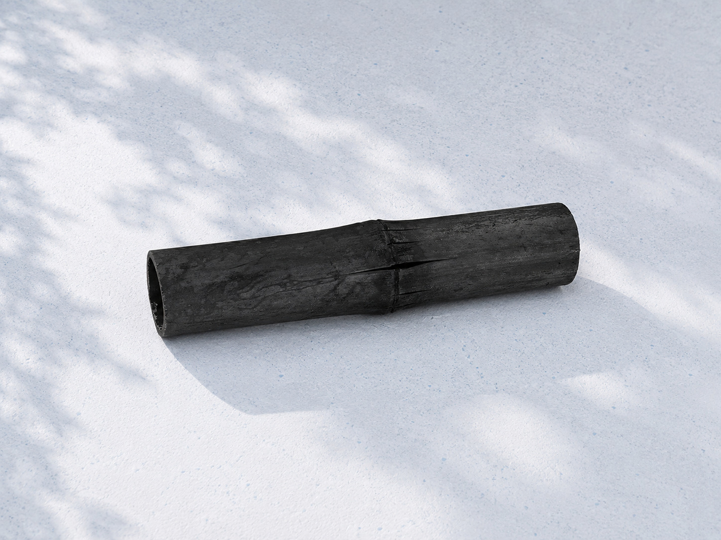 Round bamboo charcoal (takesumi) sticks from China, close up